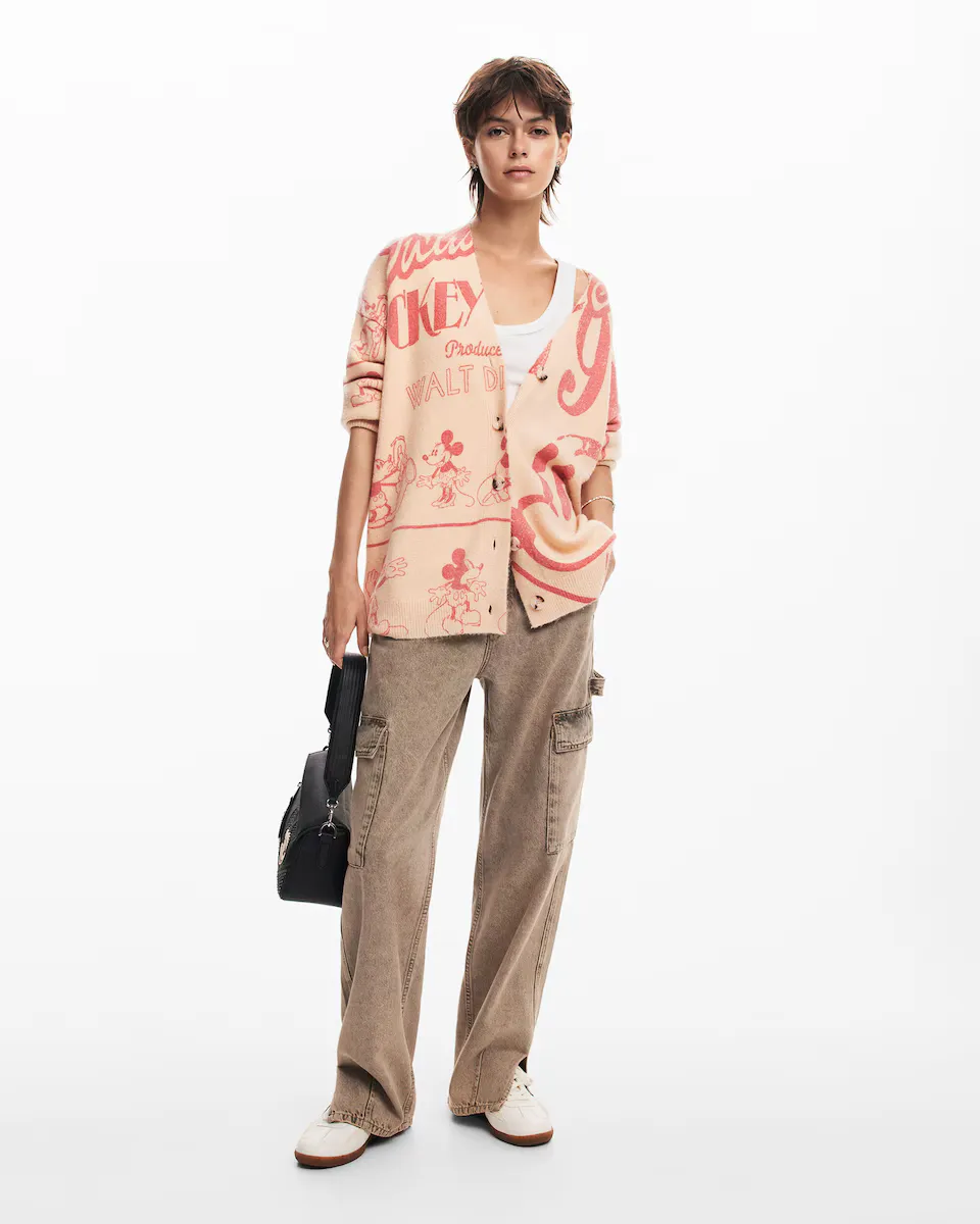 

Микки вязаная женская куртка Desigual, розовый