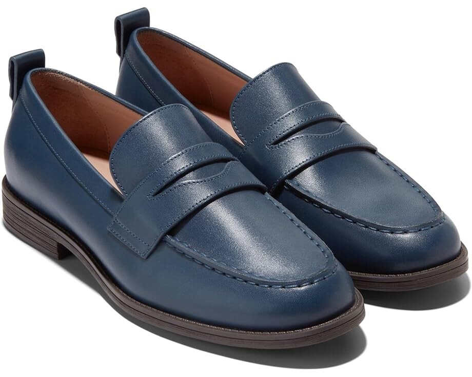 

Лоферы Cole Haan Stassi Penny Loafer, цвет Blue Wing Teal Leather