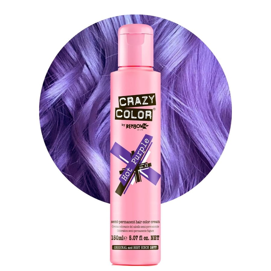

Полуперманентная краска для волос Crazy Color, оттенок Hot Purple 62, 100 мл