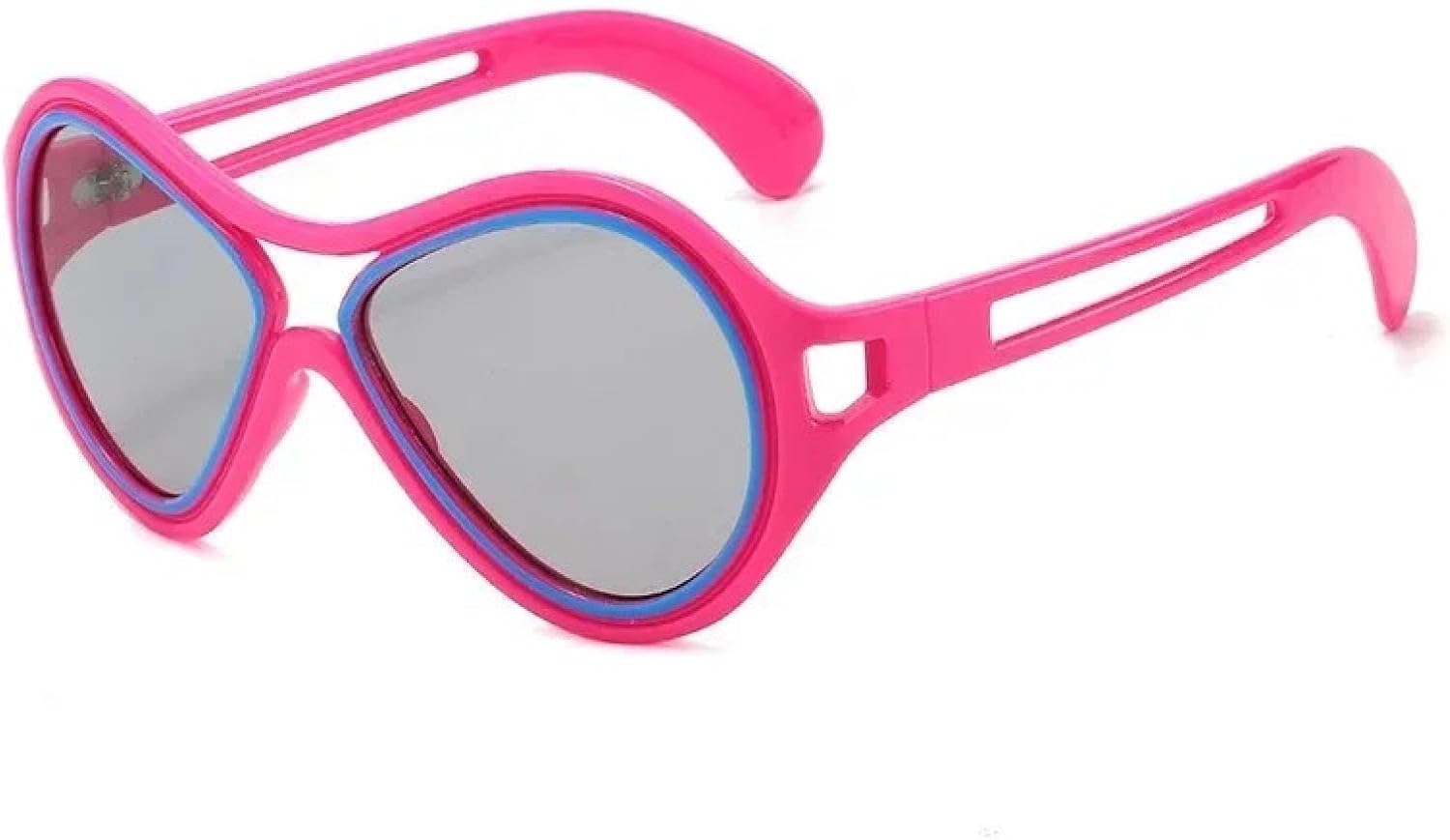 

Модные мужские солнцезащитные очки с двойной перемычкой, ретро-стиль, розовые зеркальные линзы, защита от УФ-излучения UV400; женские модные очки с уникальной полой оправой TVTBBVV, Rose Pink