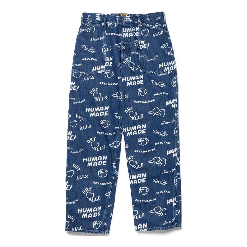

Спортивные брюки HUMAN MADE Printed Denim Baggy Jeans 'Indigo', синий