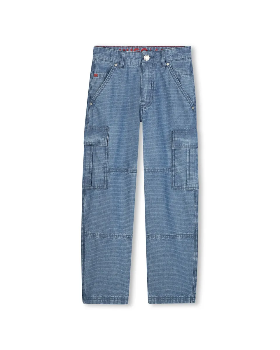 

Хлопковые джинсы для мальчиков Hugo, синий