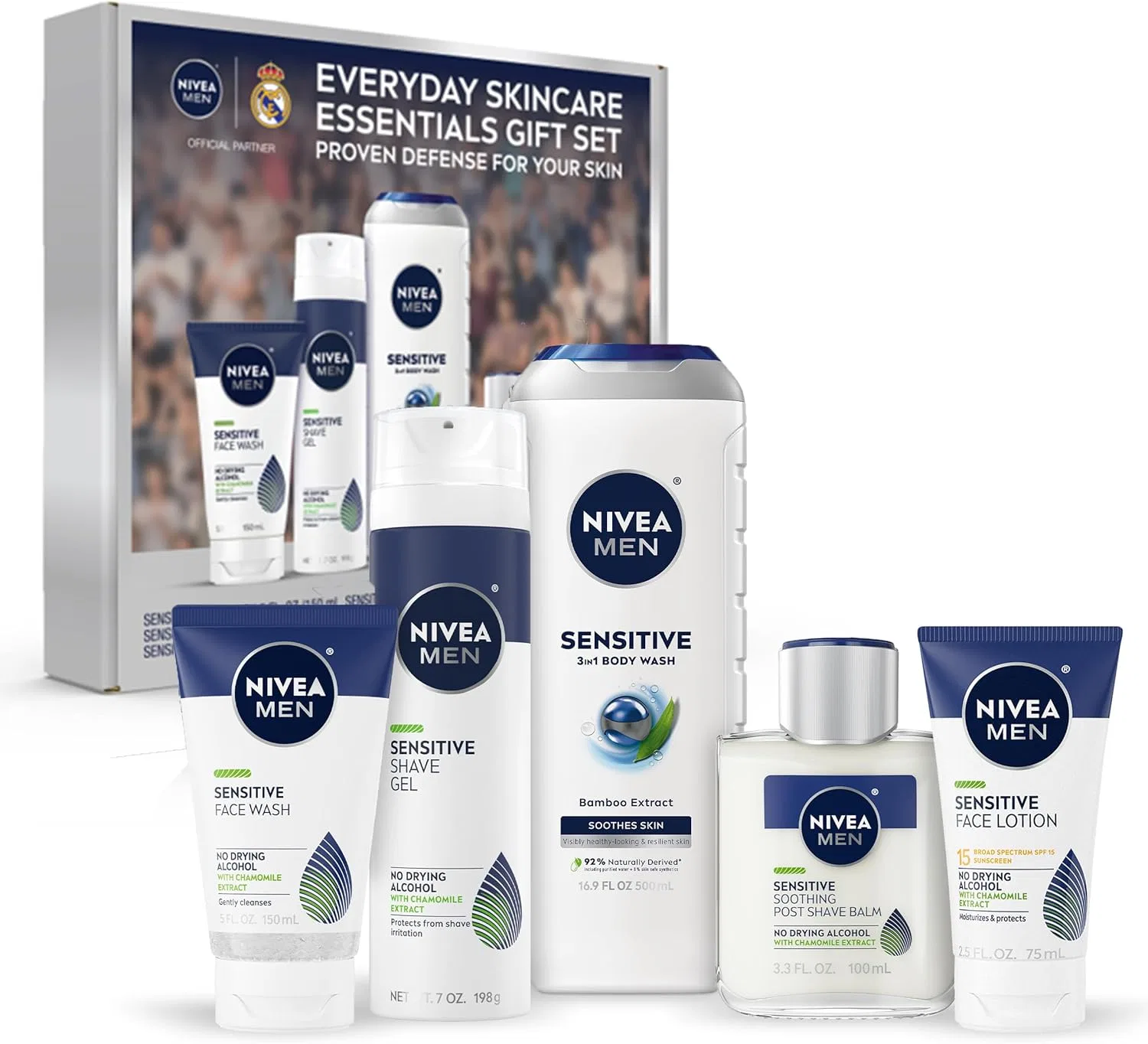 Набор средств по уходу за кожей NIVEA MEN Complete Collection для чувствительной кожи, 5 предметов