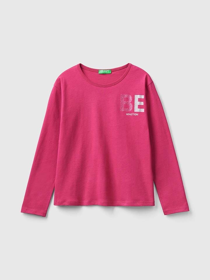 

Лонгслив Benetton Longsleeve, розовый
