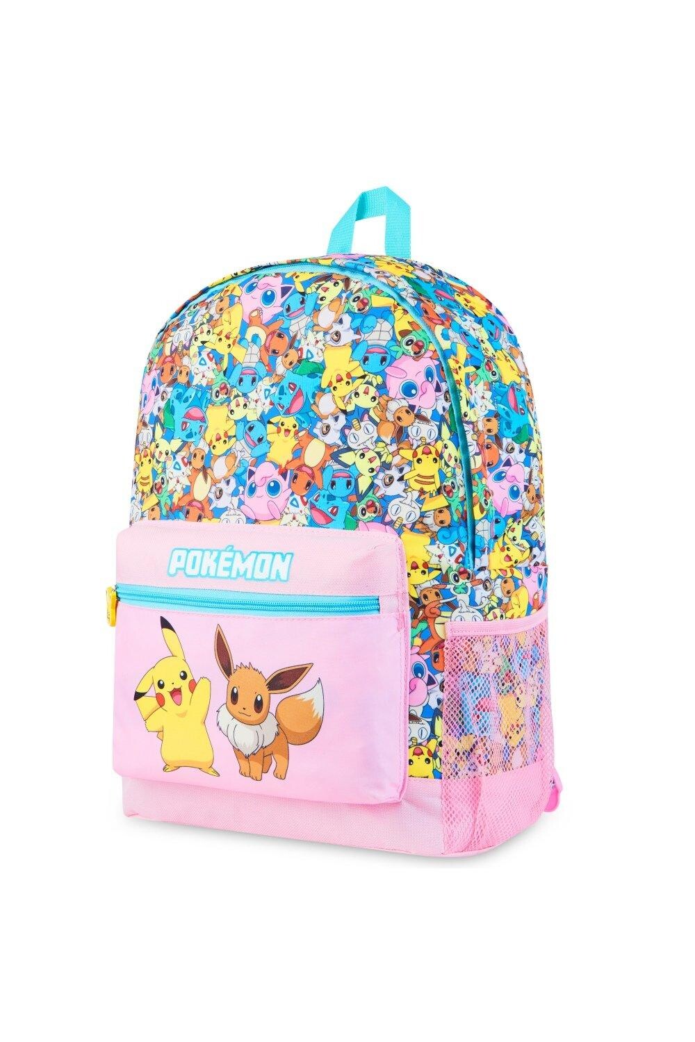 

Розовый школьный рюкзак AOP Pokemon, мультиколор