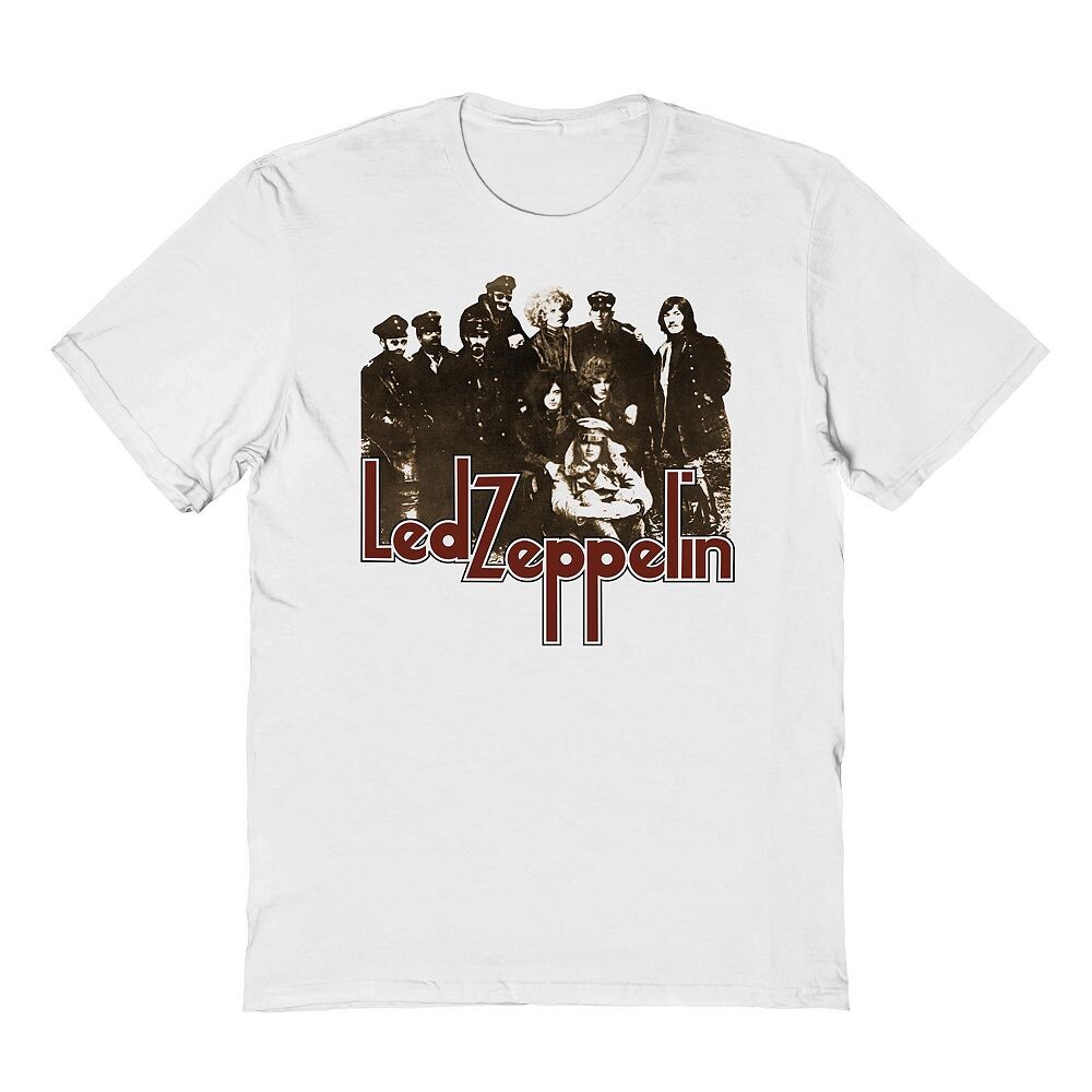 

Мужская футболка с рисунком Led Zeppelin Group Licensed Character, белый