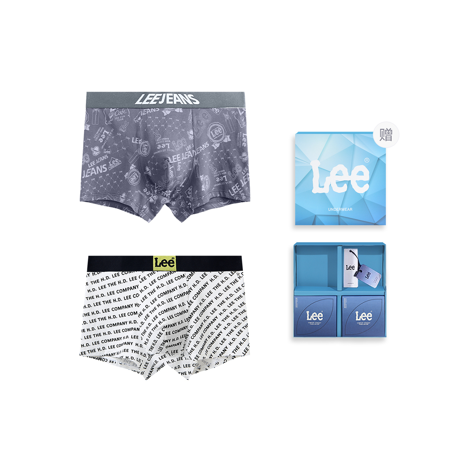 

Galaxy Underwear подарочные наборы мужские 2 шт Lee, темно-серый