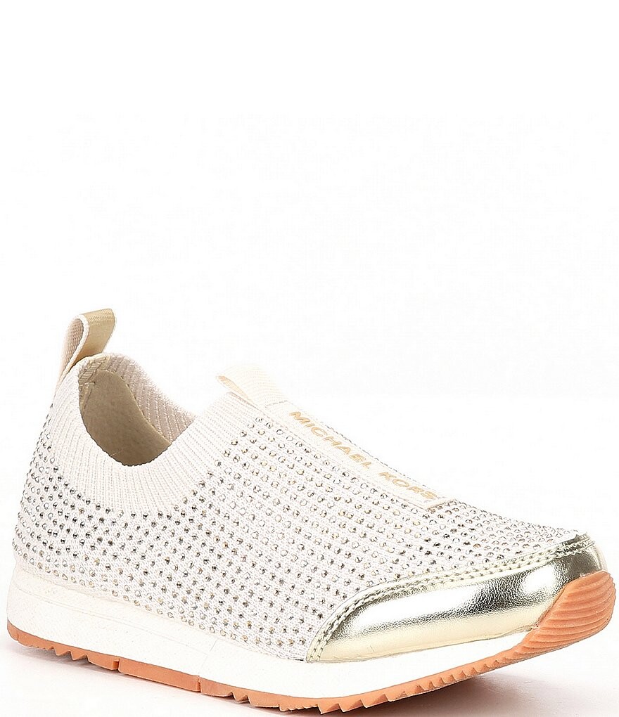 

Кроссовки-слипоны Michael Kors Girls' Allie Sock Crystal (Молодежные), слоновая кость
