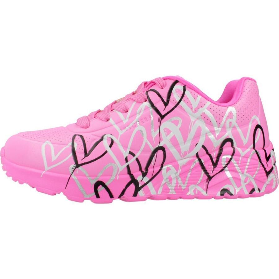 Кроссовки Skechers модель Uno Lite - металлик розового цвета — фото 2