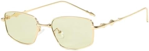 

Солнцезащитные очки прямоугольной формы 2027 года для женщин, летняя мода, солнцезащитные очки для мужчин, нейтральные очки в металлической оправе MTZJH, C6goldlightgreen