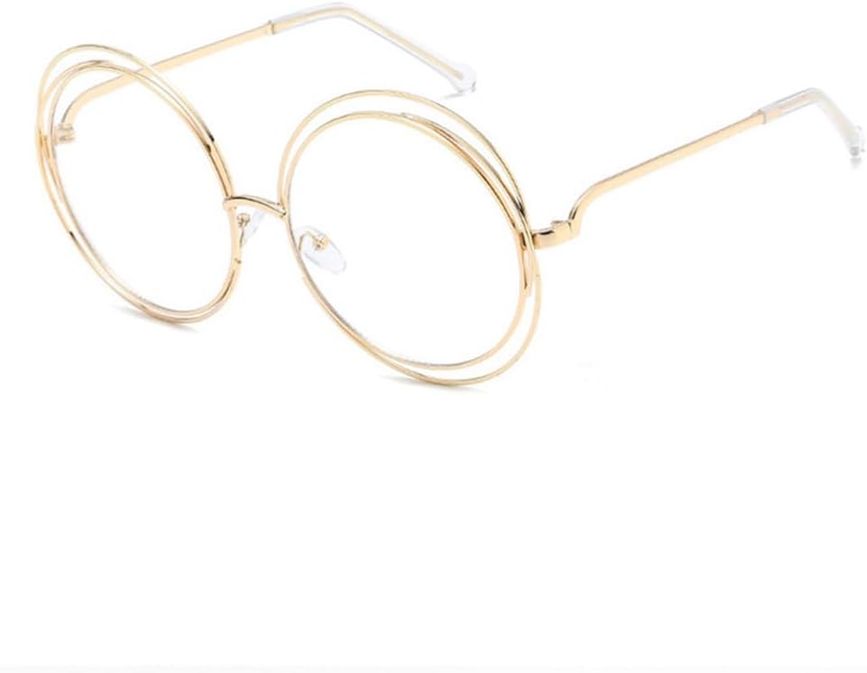 

Солнцезащитные очки UV400 — увеличенная круглая оправа с полой структурой, подходят для женщин и мужчин, для бега и занятий спортом на открытом воздухе UYPTK, Golden Clear