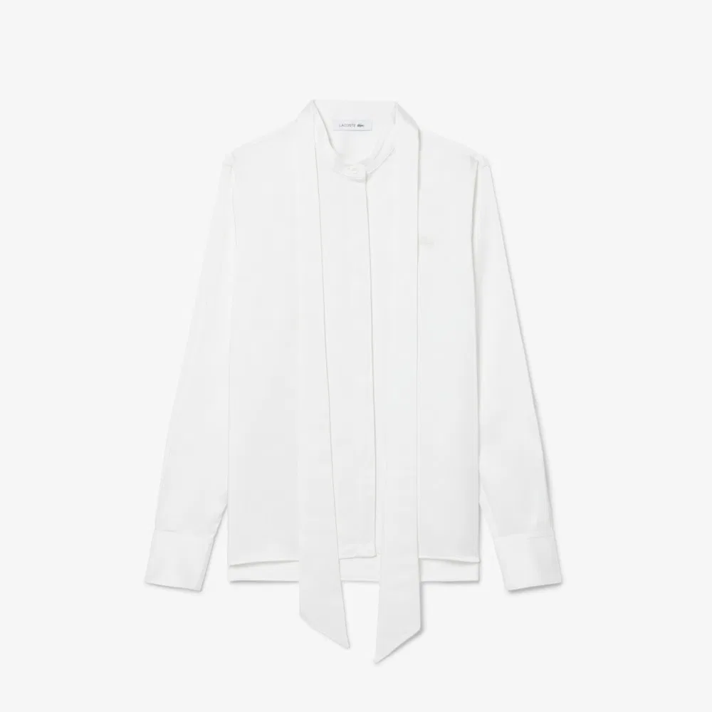 Блузка Lacoste Атласная Офф-уайт