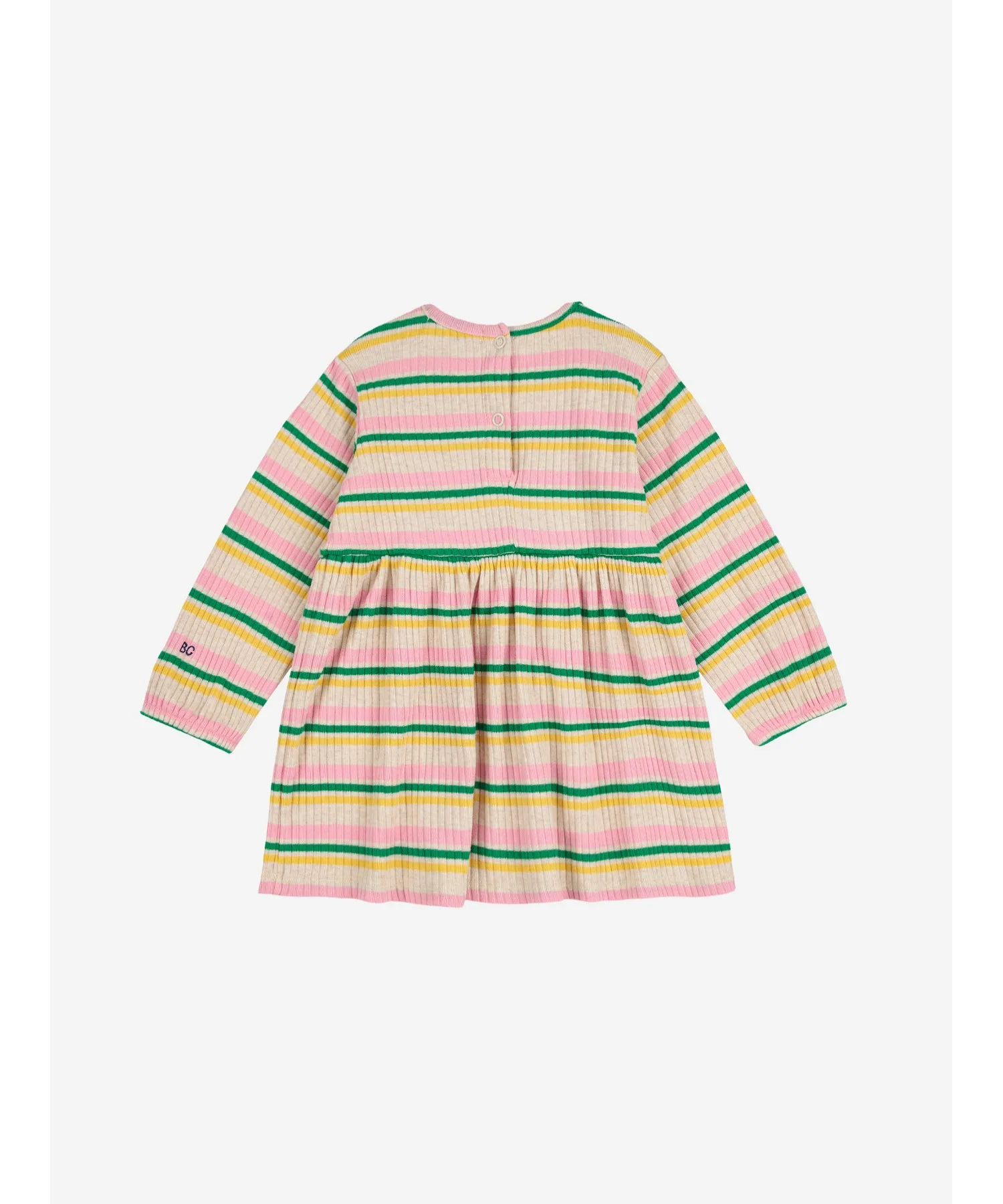 Детское платье полосками с вышивкой Bobo Choses Striped Dress разноцветное — фото 3