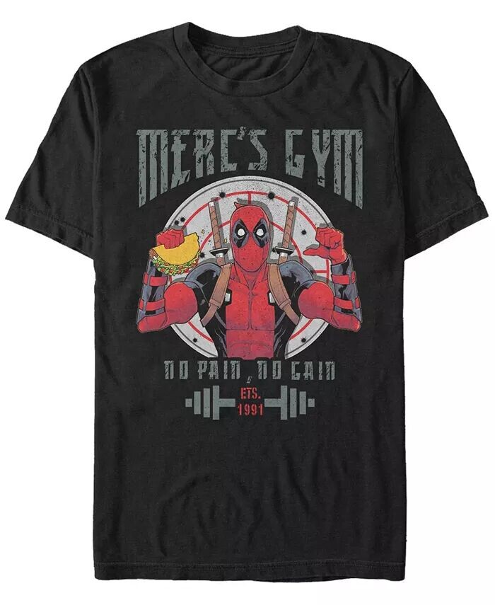 

Футболка с коротким рукавом для мужчин Marvel Deadpool Merc's Gym Fifth Sun, черный