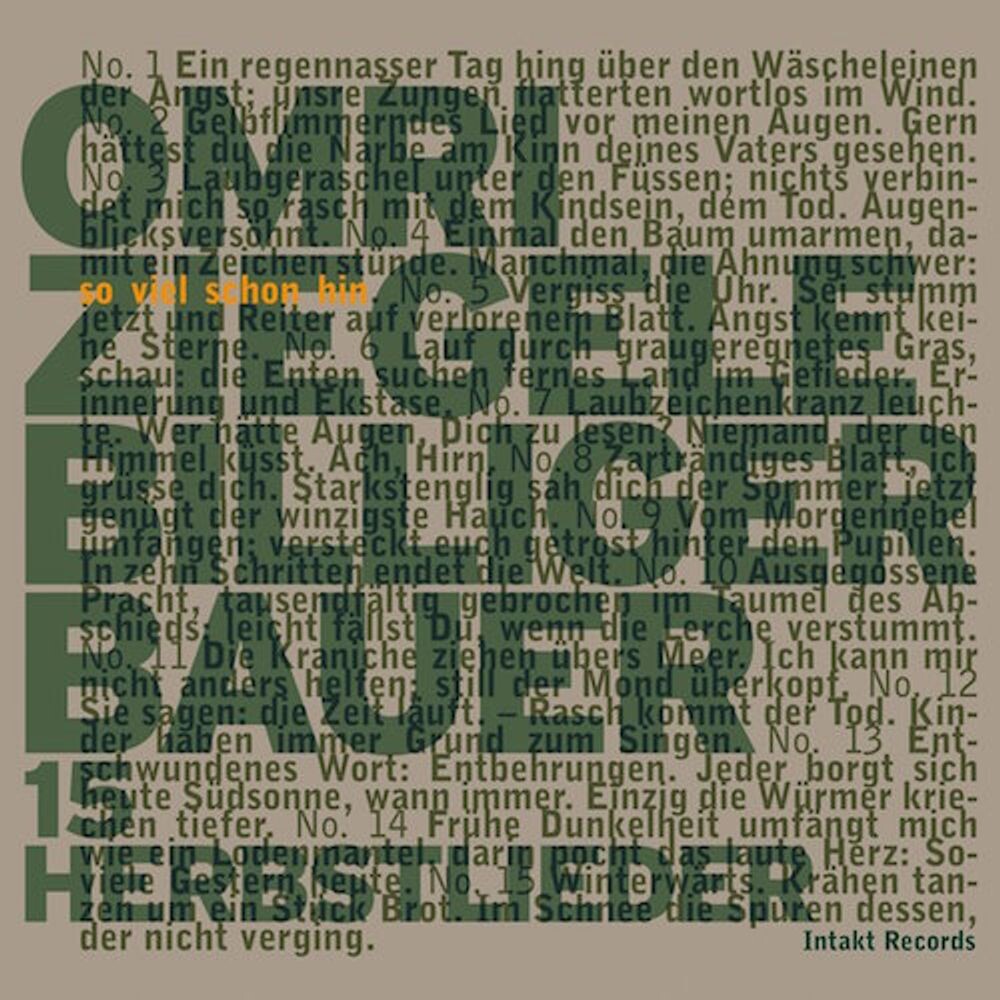 

Диск CD 15 Herbstlieder - Omri Ziegele, Billiger Bauer