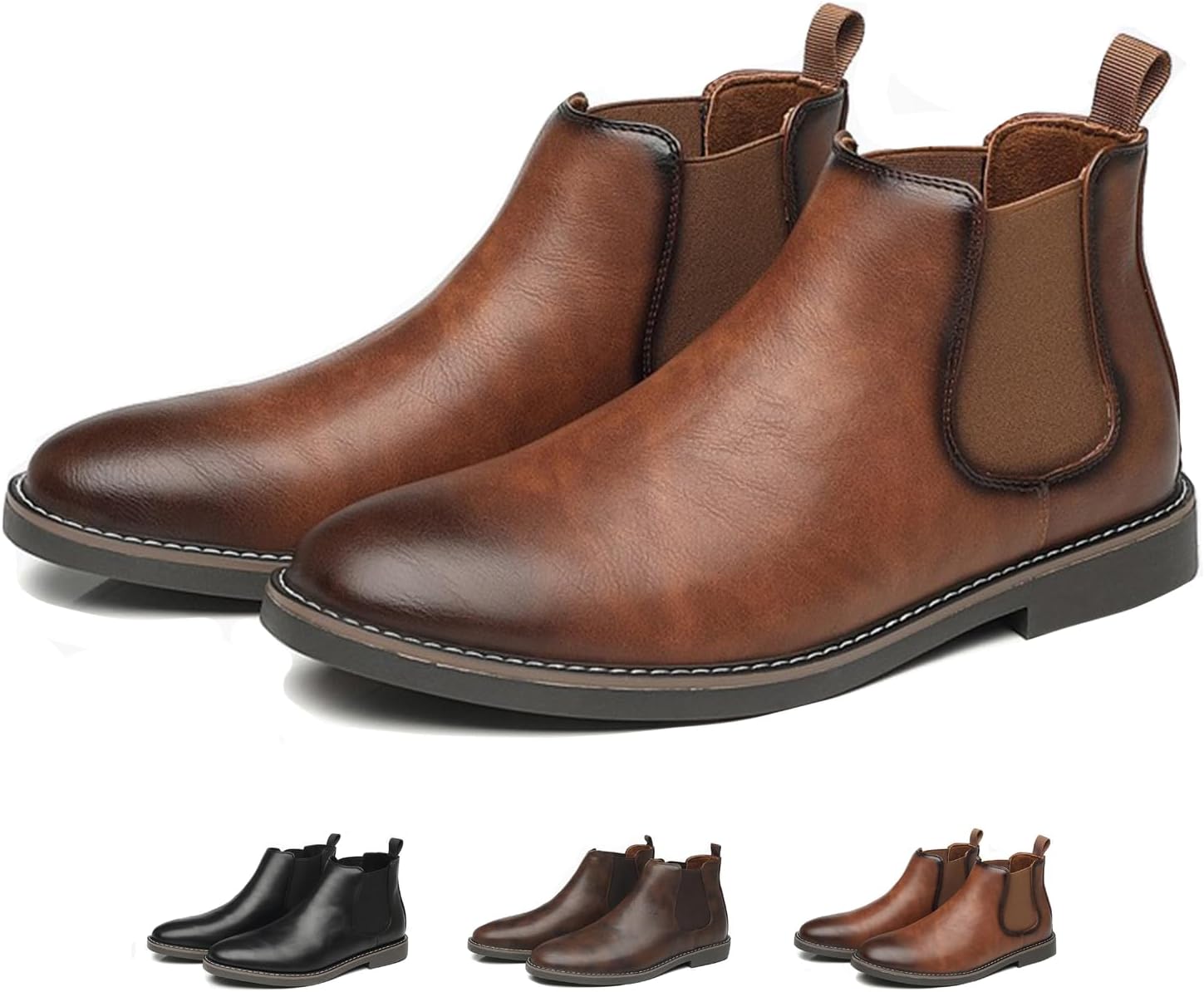 

Мужские кожаные ботинки-челси, модные классические британского стиля, с заостренным носком, эластичной вставкой, без шнурков, оксфорды, повседневные, деловые, формальные ботинки до щиколотки Glbdu, желтый