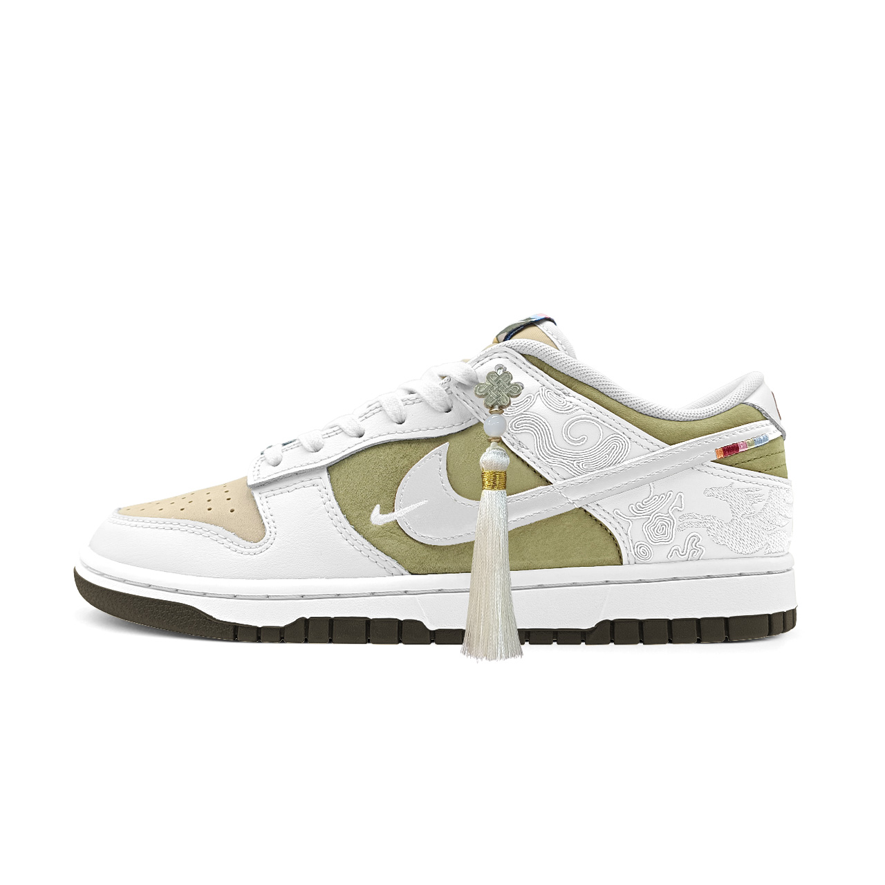 

Nike Низкие скейтбордистские кроссовки унисекс, бежевые, белый, зеленые