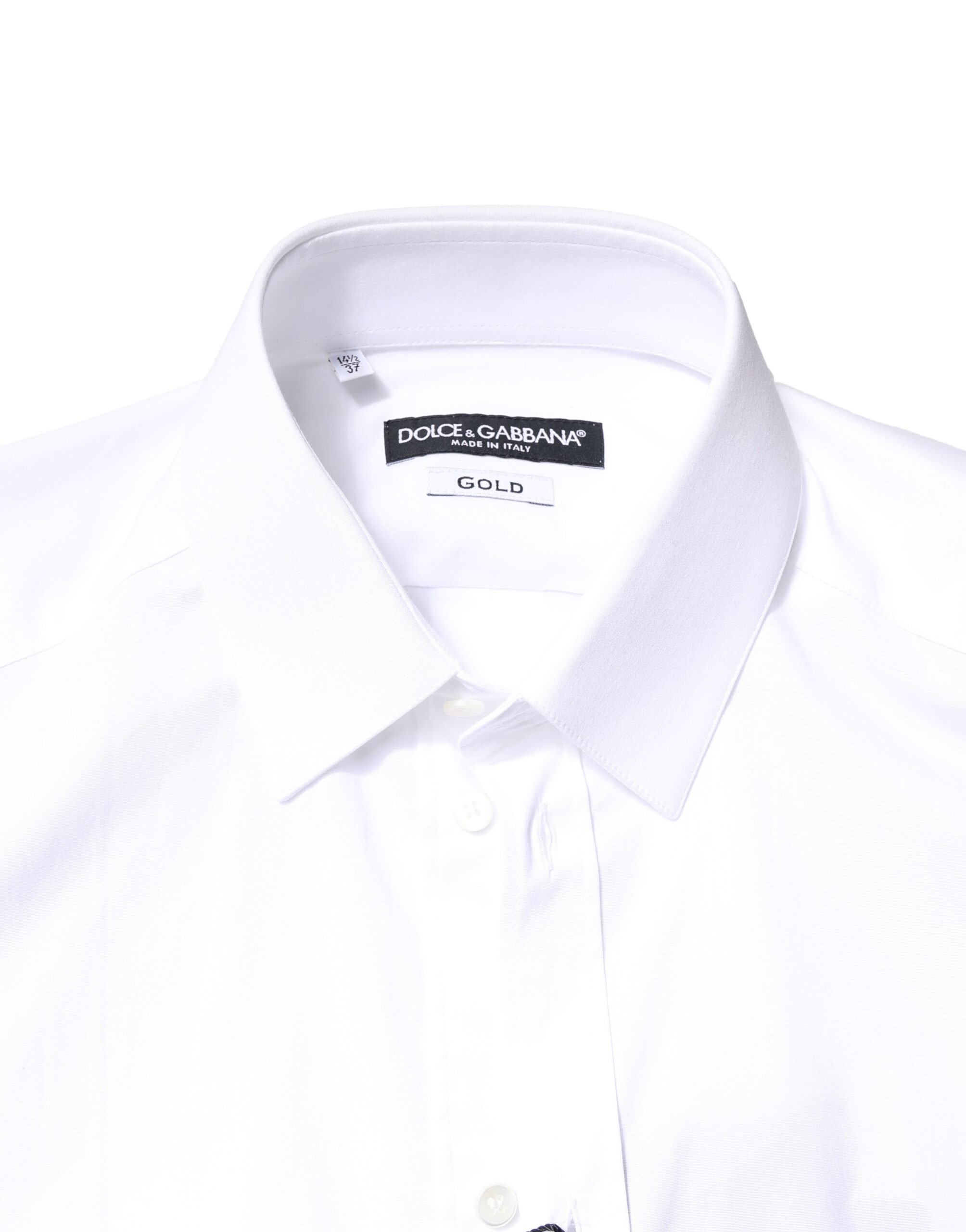 Рубашка из хлопка с длинными рукавами из белого золота Dolce & Gabbana — фото 4