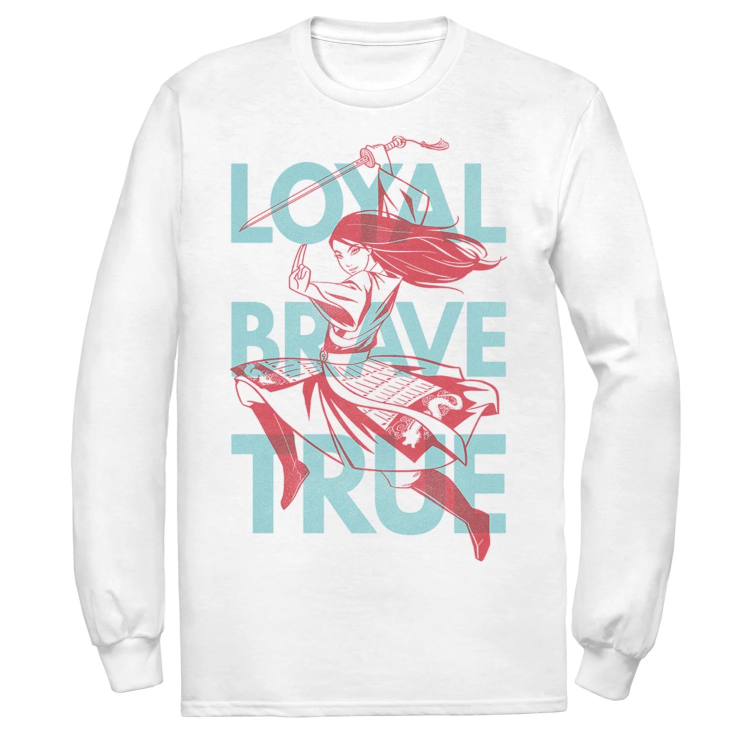 

Мужская футболка Disney Mulan Live Action Loyal Brave True Text Overlay Licensed Character