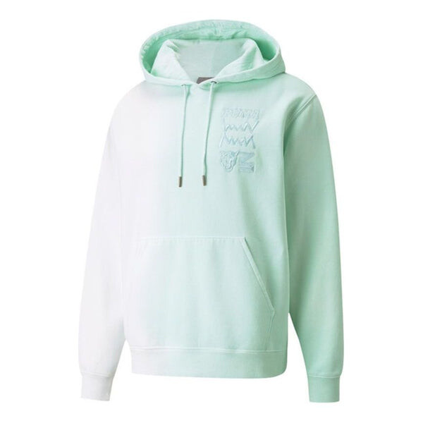 

Толстовка first pick basketball hoodie 'teal white' Puma, мультиколор