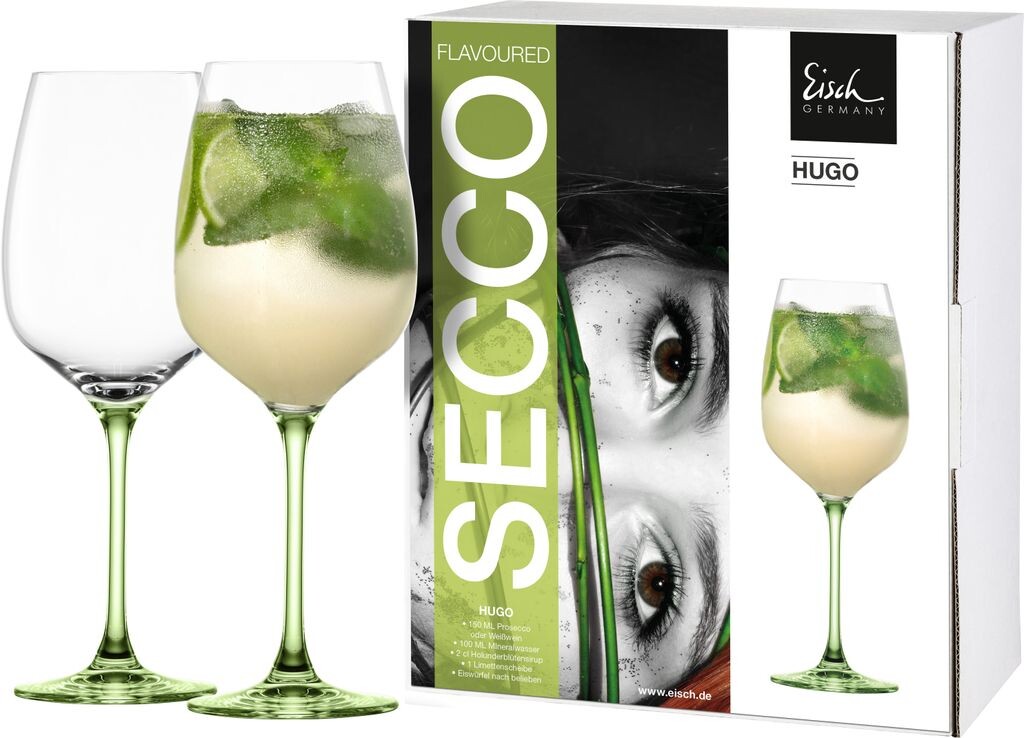 

EISCH 2 Бокалы Hugo 500/21г зеленая основа в подарочной упаковке SECCO FLAVORED 15512021, зеленый