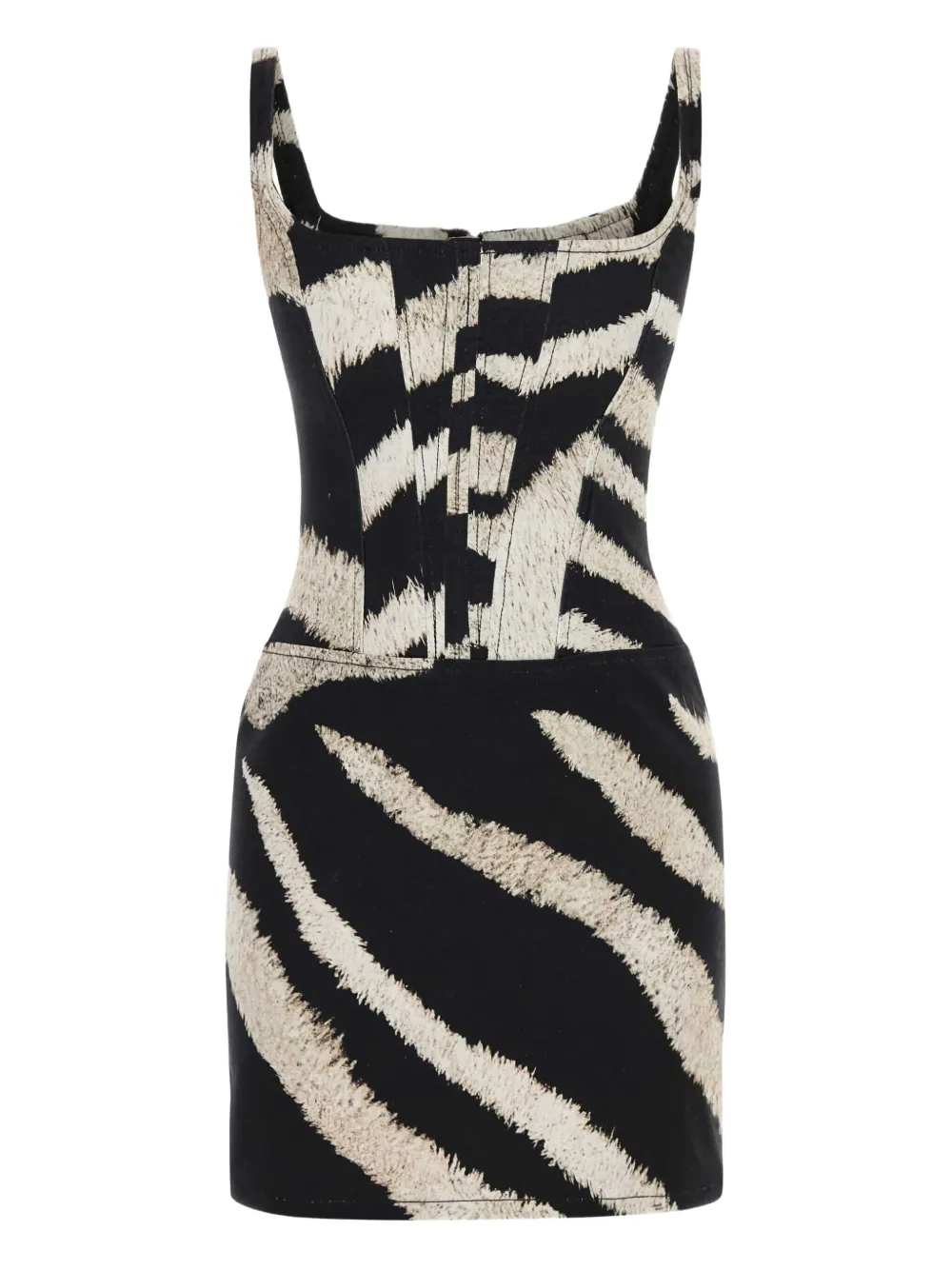 

Платье мини Morabito с зебровым принтом Giuseppe Di Morabito, черный