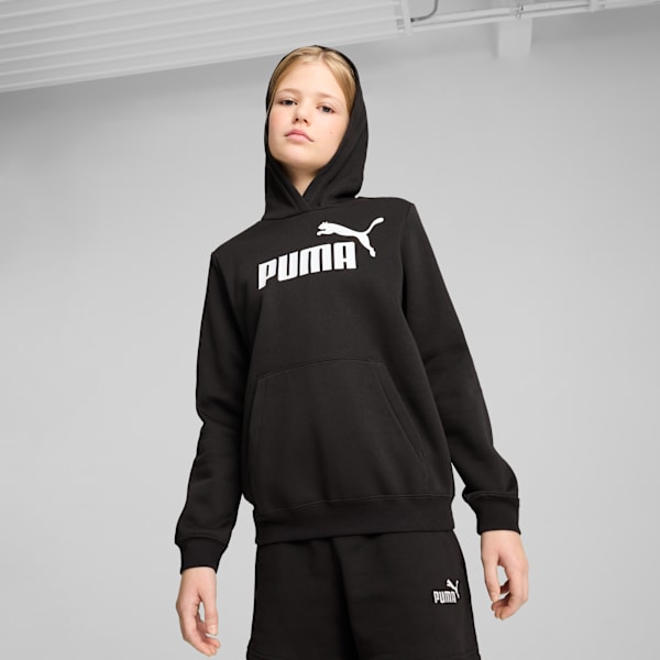 

Толстовка с капюшоном из флиса для больших детей Puma Essentials, черный