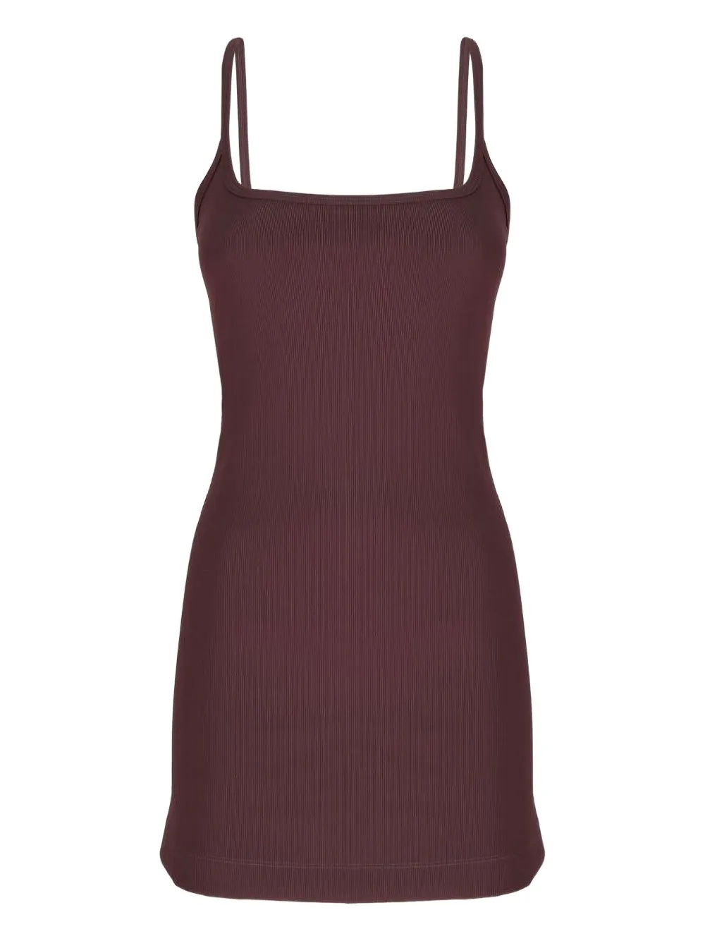 

Платье мини в рубчик The Attico, коричневый