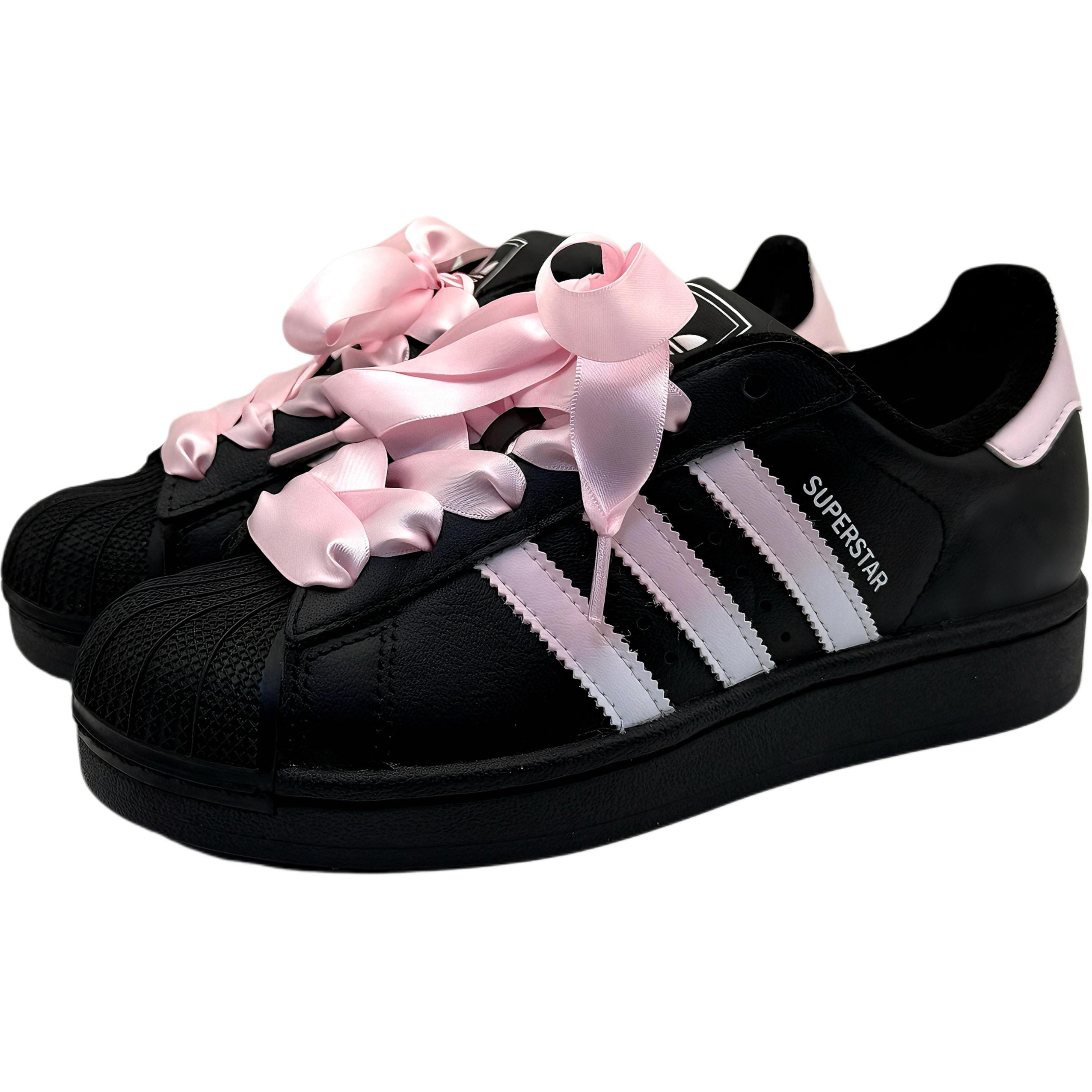 Adidas Originals Детские низкие скейтбордистские кроссовки Superstar 2 с кожаной амортизацией, износостойкие, розовые, унисекс — фото 4