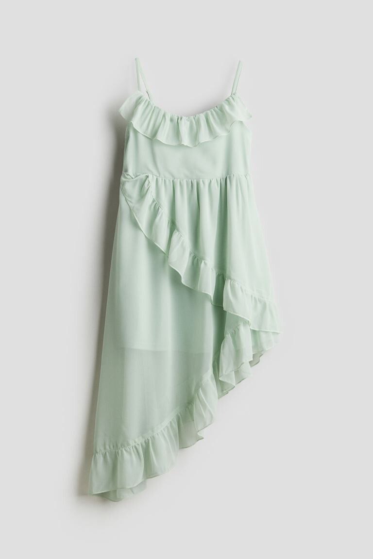 

Асимметричное платье с воланами H&M, зеленый