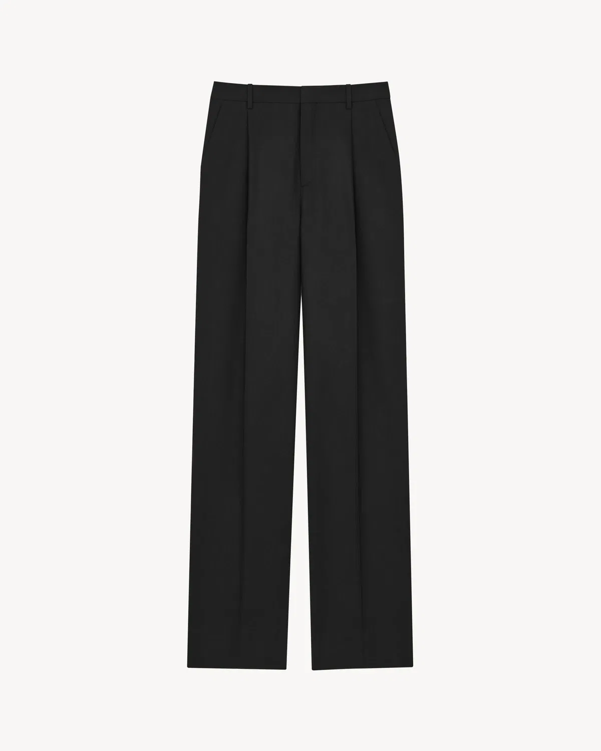 Брюки из шерсти SAINT LAURENT, черный