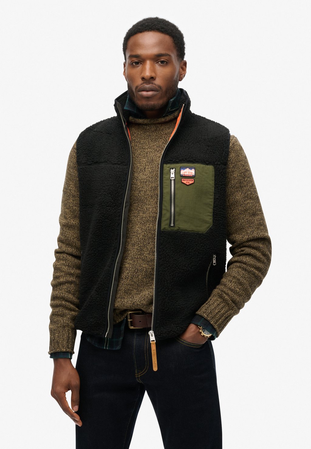 

Жилет VINTAGE RETRO Superdry, черный