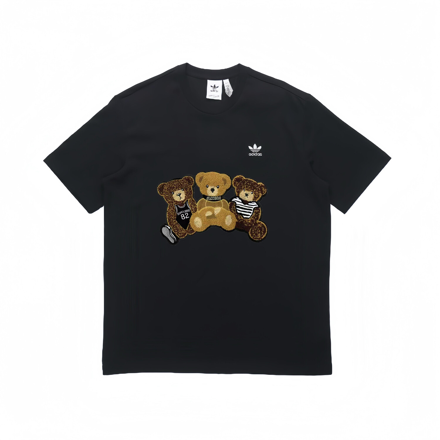 

Футболка с трилистником унисекс, черная Adidas Originals, черный