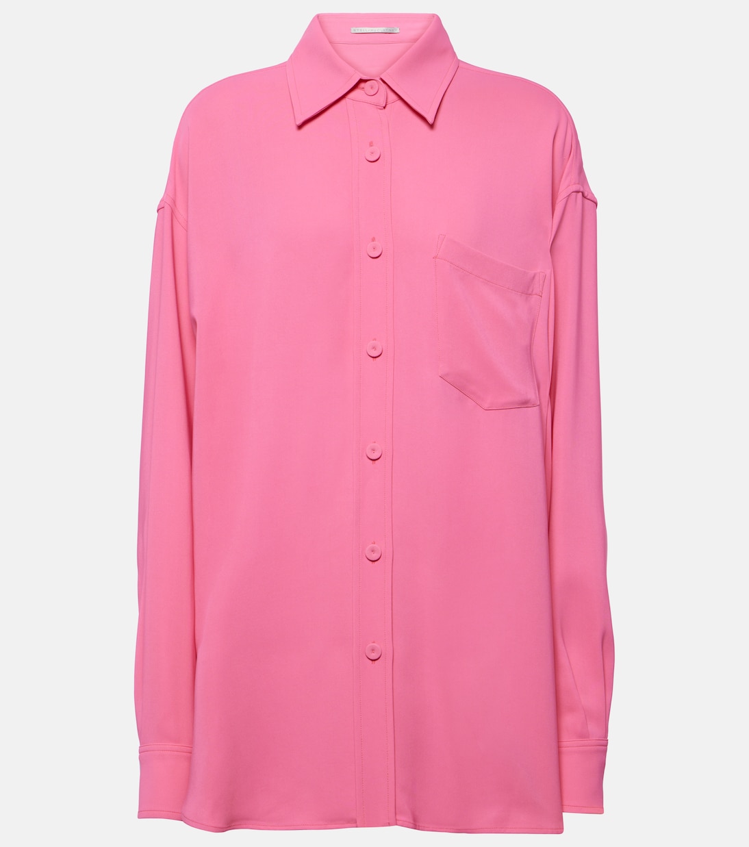 

Рубашка свободного кроя из крепа Stella McCartney, Bright Pink