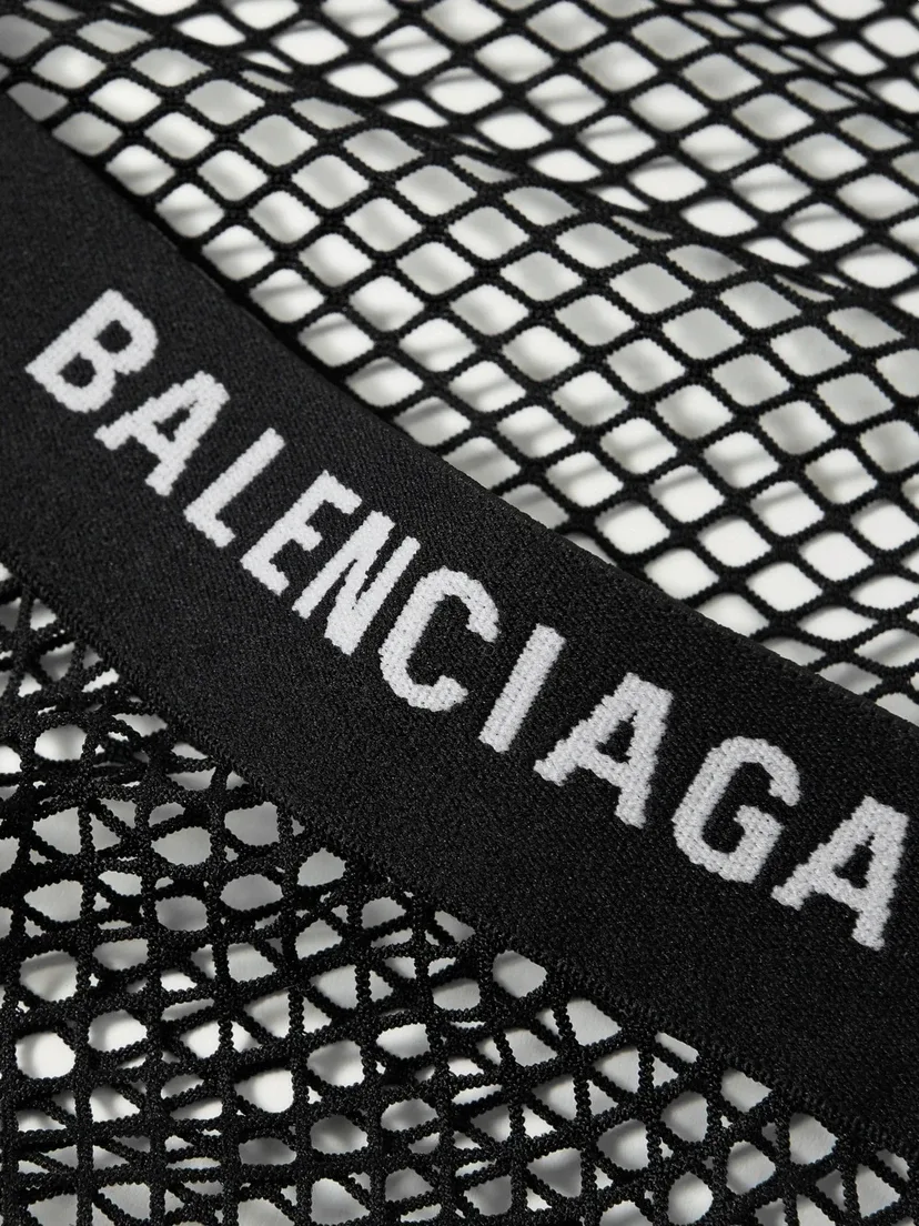 Колготки из стрейч-сетки BALENCIAGA, черный — фото 4