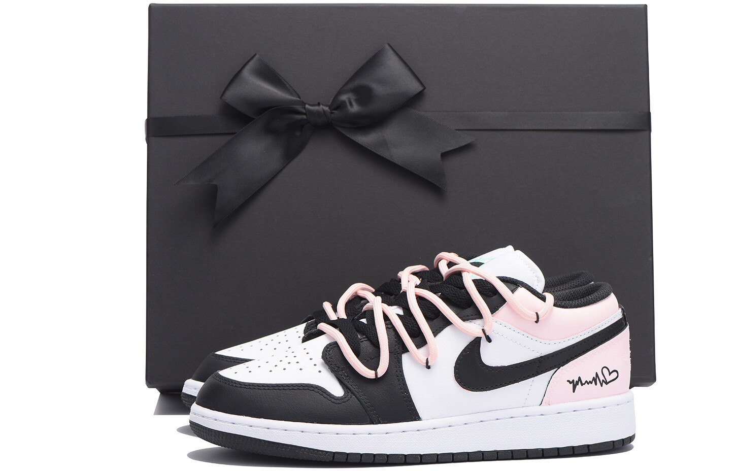 

Кроссовки Air JORDAN 1 Vintage Basketball Shoes Women's Low-Top Black Pink, Черный, Кроссовки Air JORDAN 1 Vintage Basketball Shoes Women's Low-Top Black Pink
