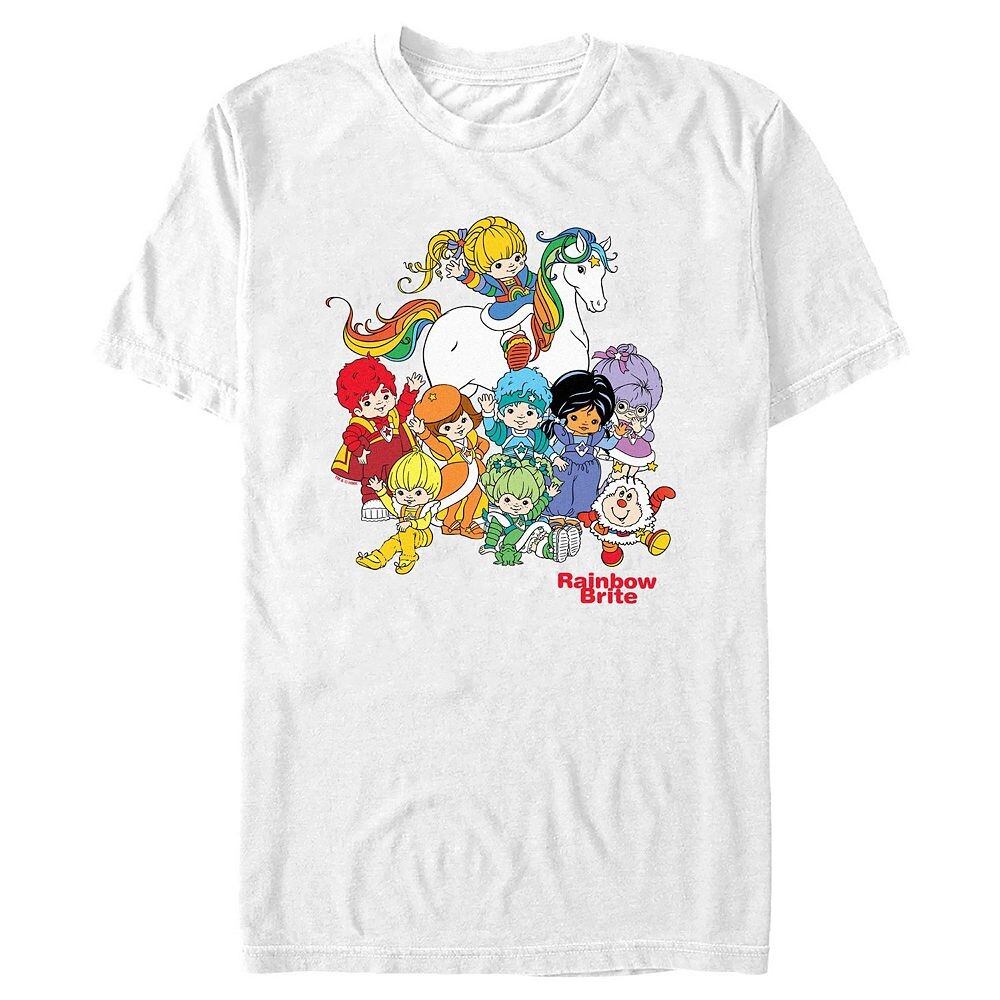 

Мужская футболка с рисунком Rainbow Brite And Friends Licensed Character, белый