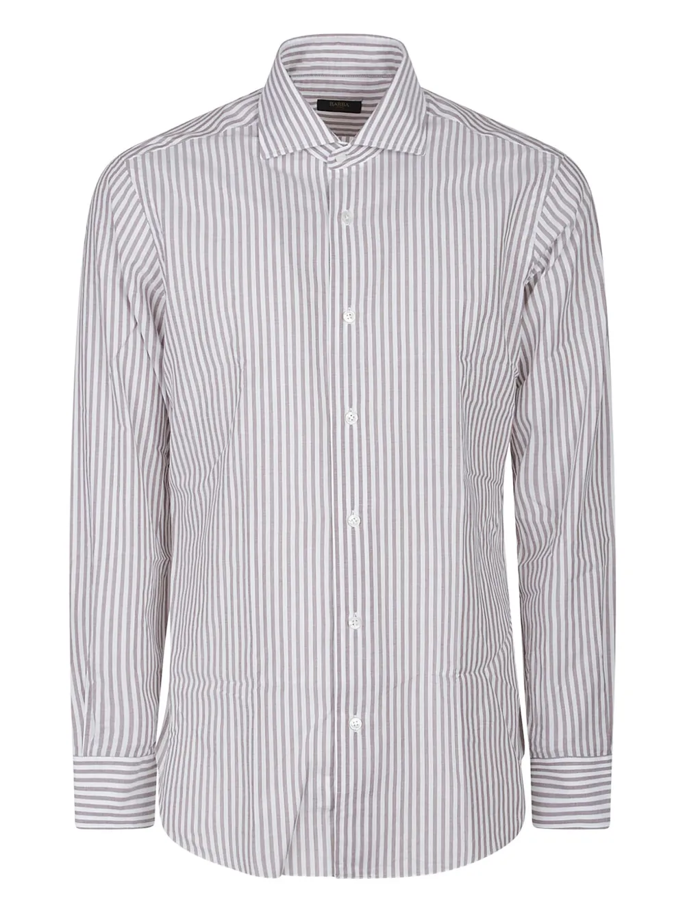 

Рубашка в полоску из хлопка Barba, белый