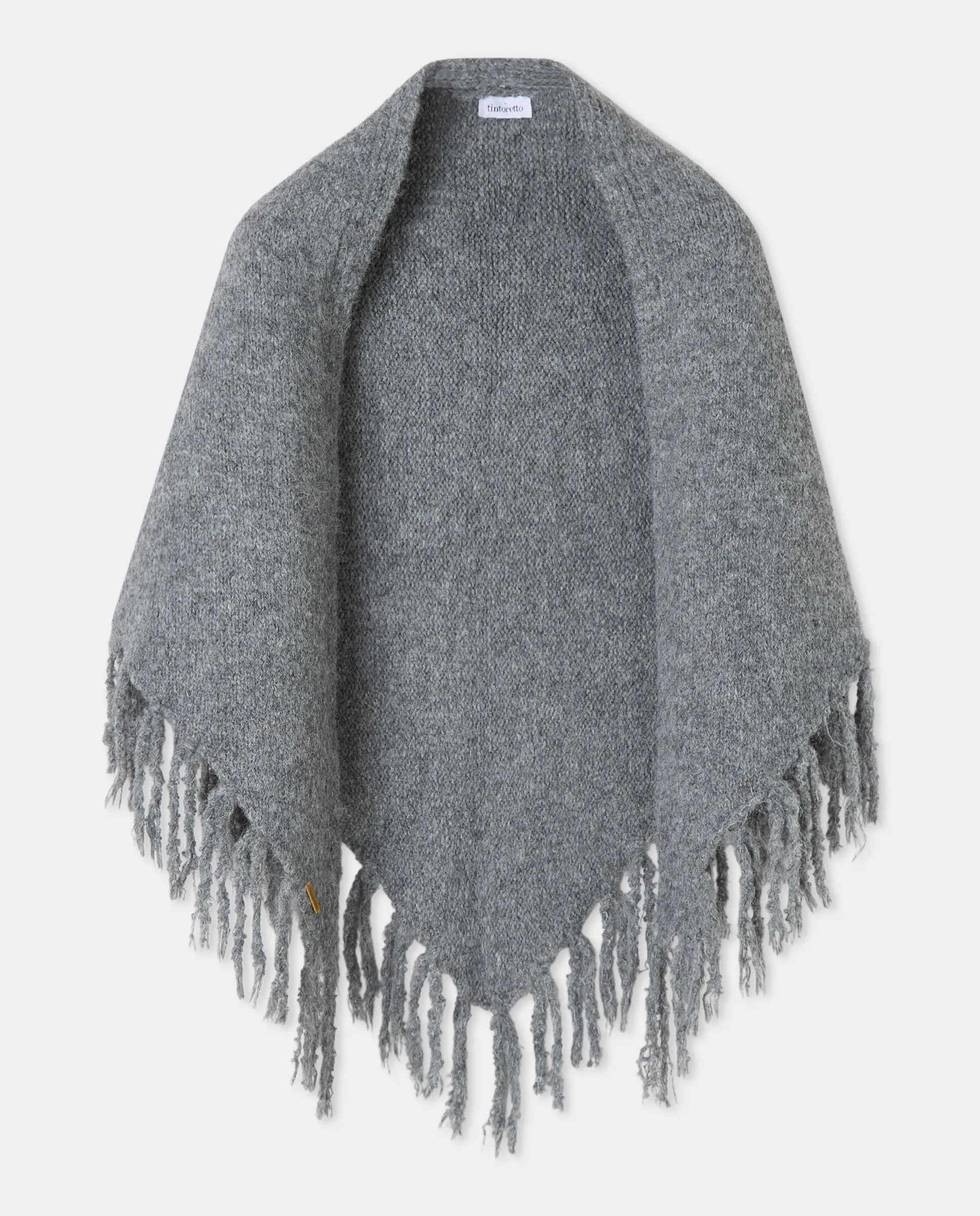 

Шаль с острым краем и бахромой Tintoretto, серо-зеленый