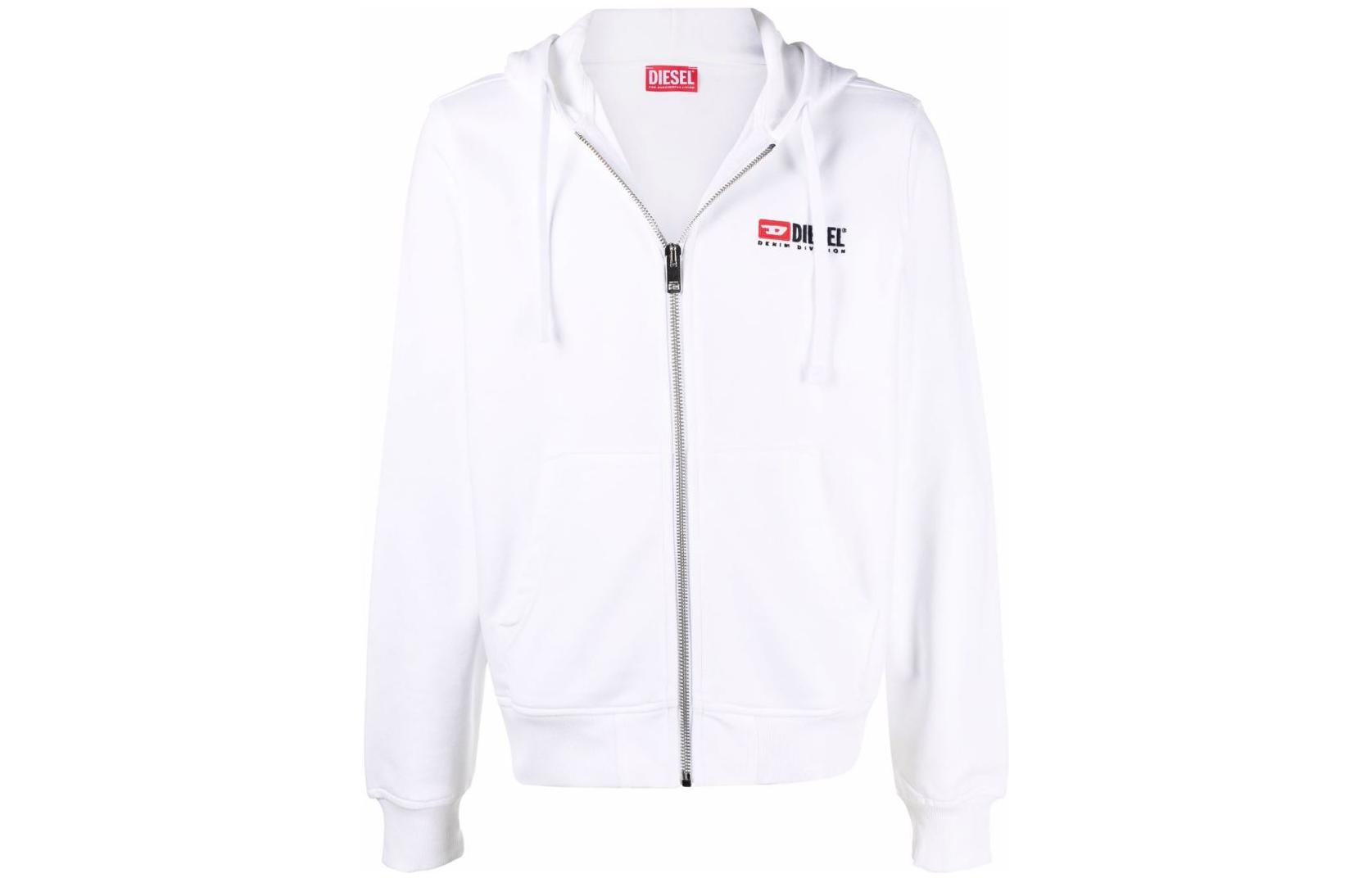 

DIESEL Свитшот с капюшоном и молнией, White