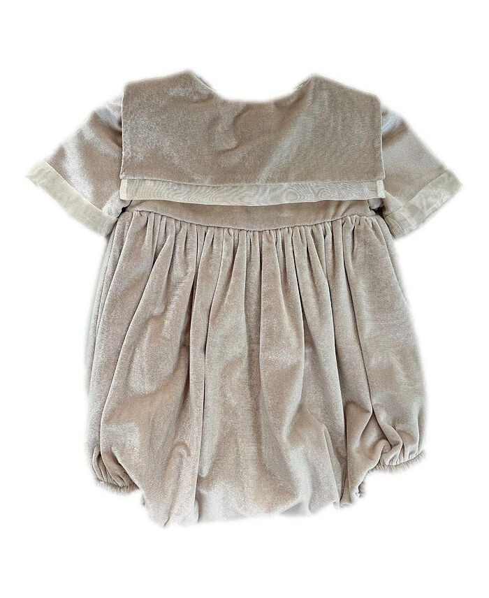 Велюровый комбинезон с эффектом пузырей Helenus Sailor Neck Tie и Bubble для мальчиков - Baby, Little Kid Petite Maison Kids — фото 2