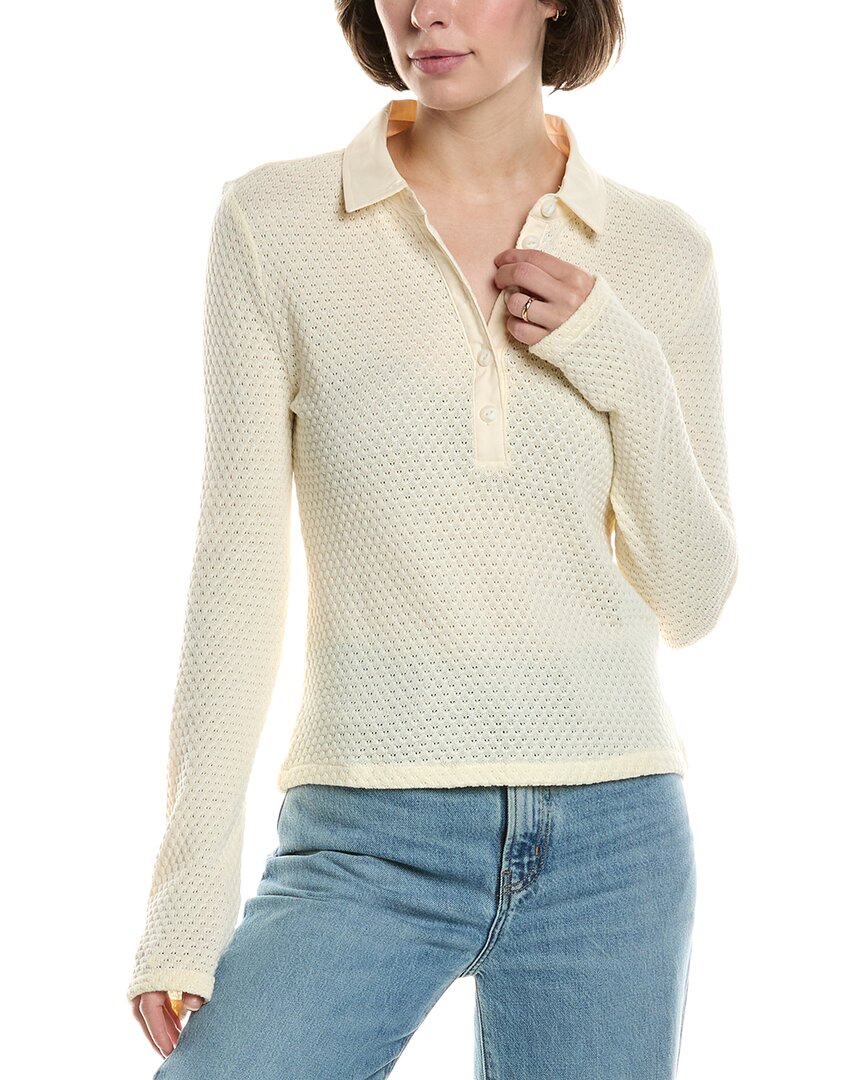 

Rag & bone Carine Вязаная поло рубашка, белый