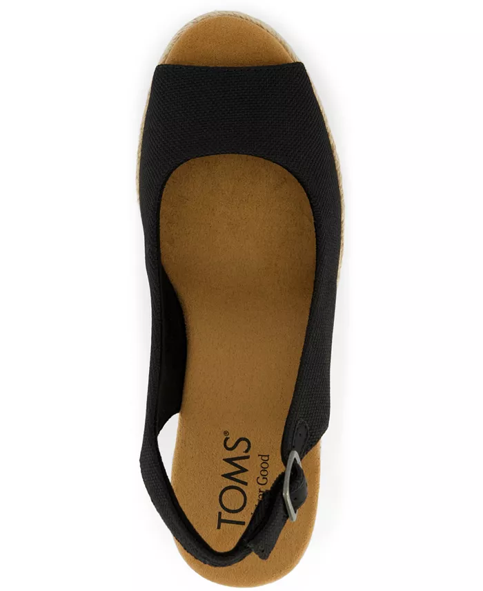 Женские босоножки Camilla на платформе с открытым носком TOMS, черный — фото 4