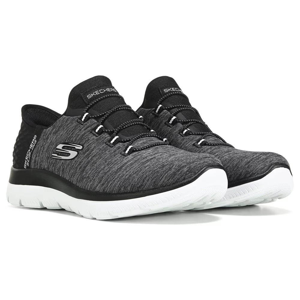 Кроссовки Slip-Ins Summits Skechers, black/white wide