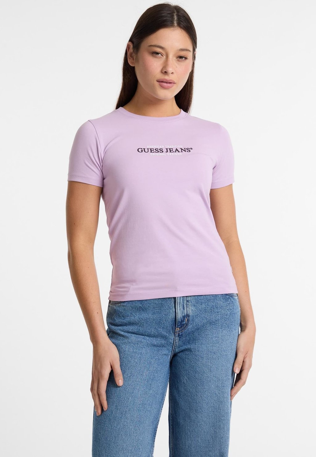 

Футболка с принтом VESTIBILITÀ SLIM AMERICAN TRADITION Guess Jeans, фиолетовый