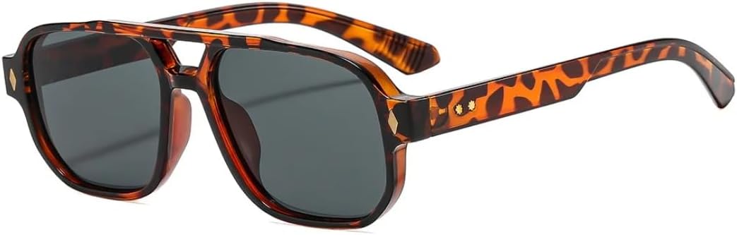 

Солнцезащитные очки для мужчин и женщин - защита UV400 - линзы с двойным леопардовым градиентом для занятий спортом на открытом воздухе и вождения DSVIGF, Leopard Black