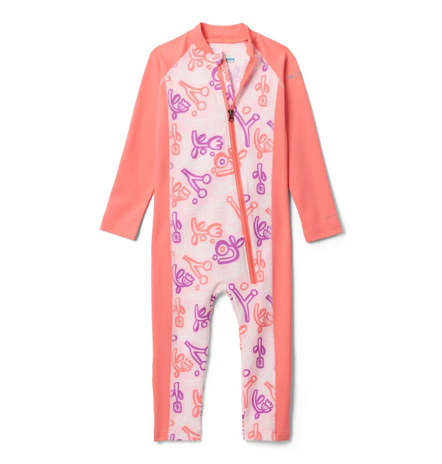 

Песчаные берега Солнцезащитный костюм для малышей Columbia, Satin Pink/Hot Coral