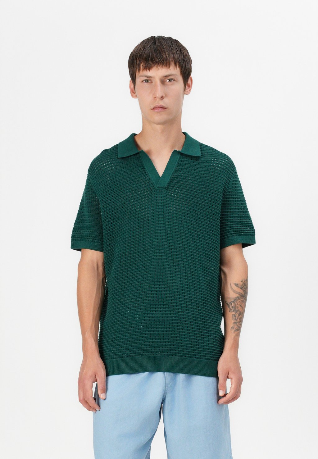 

Рубашка поло JOHNNY COLLAR TEXTURE GAP, зеленый