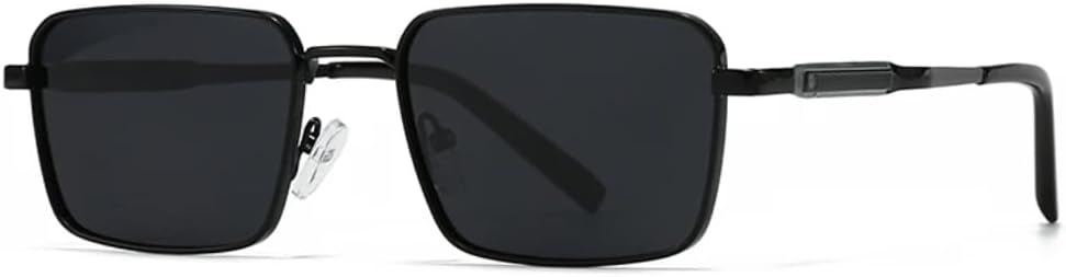 

Солнцезащитные очки с защитой UV400 | Металлические петли, маленькая оправа, цветные линзы | Для женщин и мужчин, для занятий спортом на открытом воздухе и вождения DSVIGF, Black