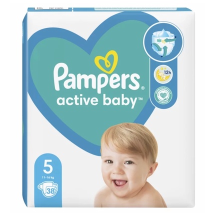 

Одноразовые подгузники Active Baby 5 11-16 кг 38 шт Pampers
